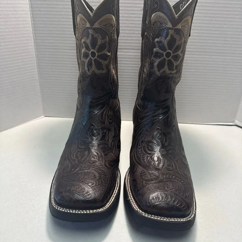 Joe Boots- Men's Brown Leather Size 8/ Mex 27 Cowboy BOOTS